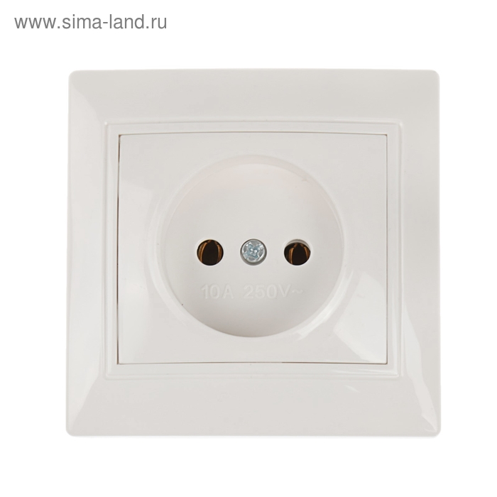 Розетка Smartbuy "Венера", 10 А, одноместная, скрытая, без з/к, керамика, белая
