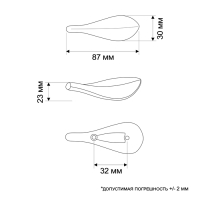 Ручка-скоба CAPPIO "Лепесток" RSC017, м/о 32 мм, 88х30 мм, цвет черный