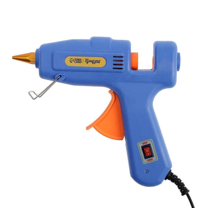 Клеевой пистолет ТУНДРА, переключатель мощности 60/100 Вт, 220 В, антикапля, 11 мм Клеевой пистолет ТУНДРА, переключатель мощности 60/100 Вт, 220 В, антикапля, 11 мм