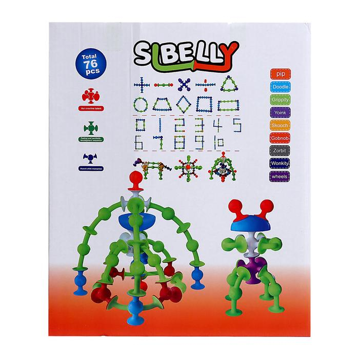 Конструктор &laquo;Забавные присоски&raquo;, 76 деталей