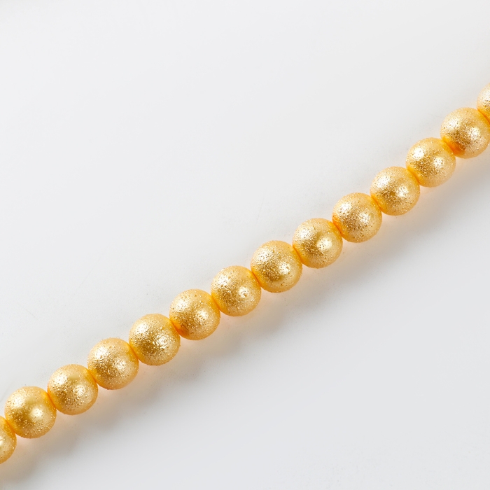 Бусины из стекла, набор 78 шт., размер 1 шт. &mdash; 10 мм, цвет жёлтый