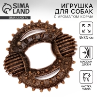 Игрушка для собак жевательная со ароматом корма &laquo;Шестеренка&raquo;, 9 х 4.5 см