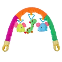 Дуга игровая мягкая на кроватку, коляску &laquo;Слоники&raquo;, 25-84 см, погремушки, 3 игрушки МИКС, Крошка Я