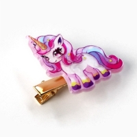 Заколка для волос вертящаяся &laquo;Единорожек&raquo;, 4 х 3 см
