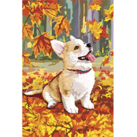 Алмазная мозаика на подрамнике с частичным заполнением «Корги», 20 x 30 см Алмазная мозаика на подрамнике с частичным заполнением «Корги», 20 x 30 см