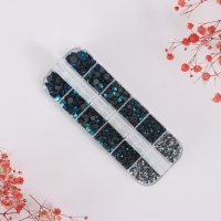 Декор для творчества стекло "Стразы усечённый конус. Синее море" d=2-6,5 мм н-р 2600 шт Декор для творчества стекло "Стразы усечённый конус. Синее море" d=2-6,5 мм н-р 2600 шт