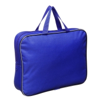 Папка с ручками текстильная А4, 350 х 270 х 70 мм, Calligrata "Офис", внутренний карман, синяя