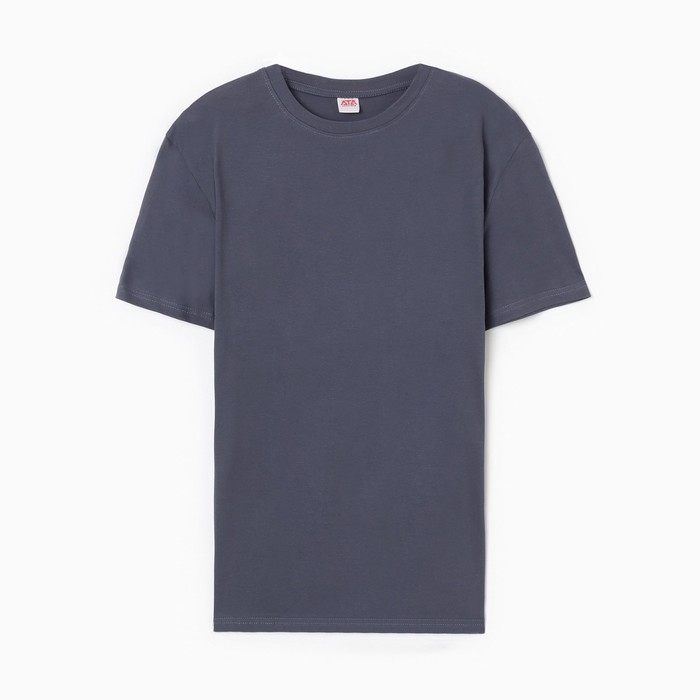 Футболка мужская, цвет тёмно-серый, р-р 48