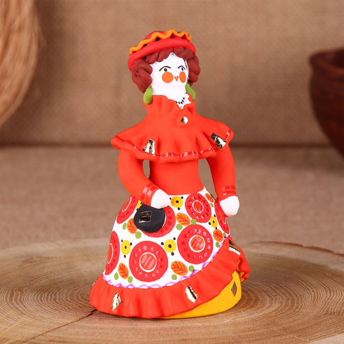 Дымковская игрушка "Барыня нарядная", микс