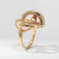 Кольцо металл &laquo;Тренд&raquo; тройной круг, цвет золото, размер 17