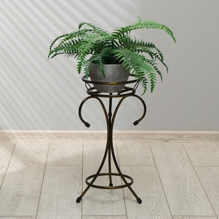 Подставка для цветов, напольная, на 1 горшок, d = 17 см, бронзовая, &laquo;Пикассо&raquo;