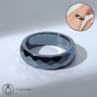 Кольцо «Ночь» под гематит, гранёное, цвет чёрный, размер 17 Кольцо «Ночь» под гематит, гранёное, цвет чёрный, размер 17