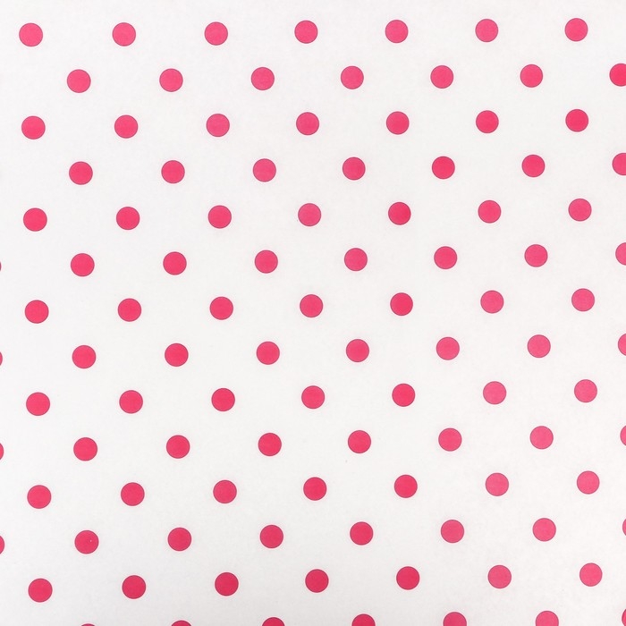 Бумага силиконизированная &laquo;Горох&raquo;, малиновый, 0,38 х 5 м