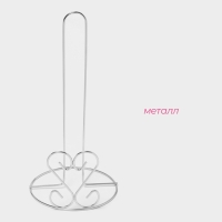 Держатель для бумажных полотенец Доляна «Сердце», 13×13×27 см, цвет хром Держатель для бумажных полотенец Доляна «Сердце», 13×13×27 см, цвет хром