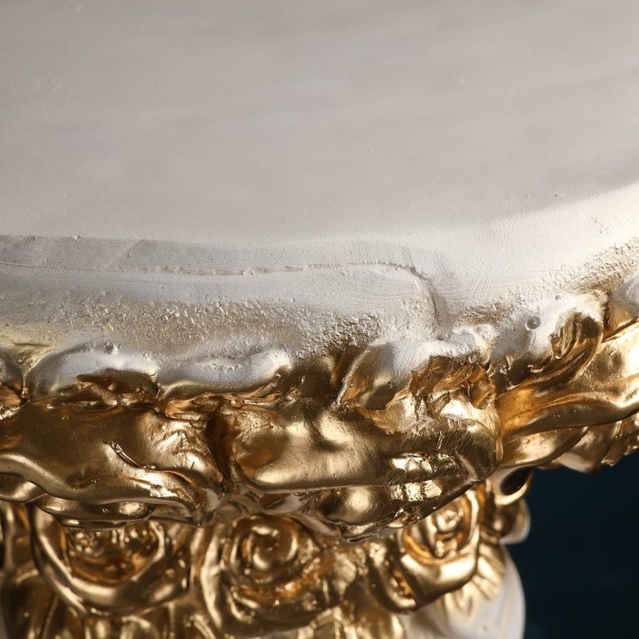 Колонна Колонна "Розы" белое золото, 85х40х40см