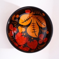 Солонка «Каравай», 7,5×3 см, хохлома Солонка «Каравай», 7,5×3 см, хохлома