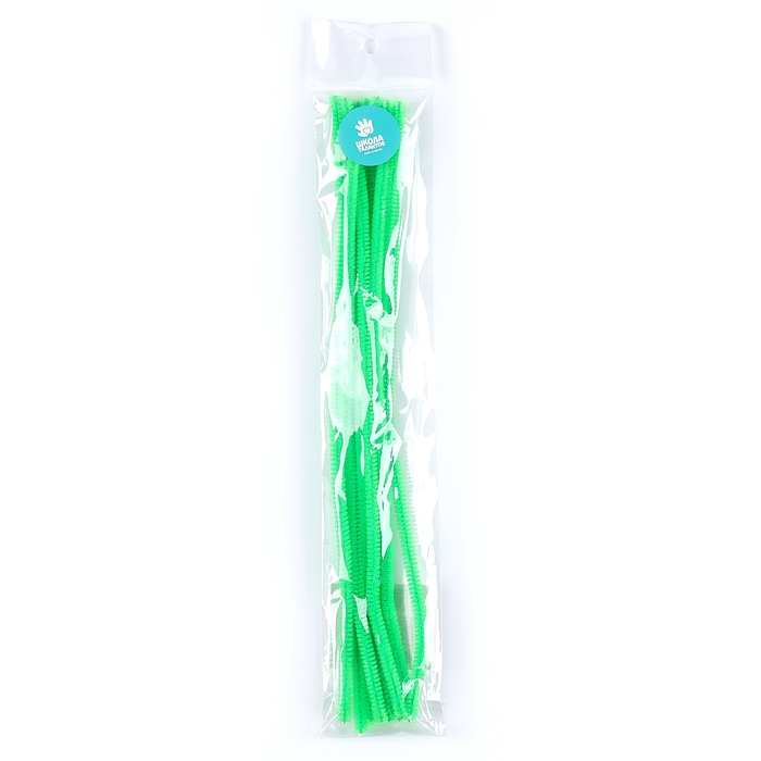 Проволока с ворсом для поделок и декорирования, набор 10 шт., цвет зелёный