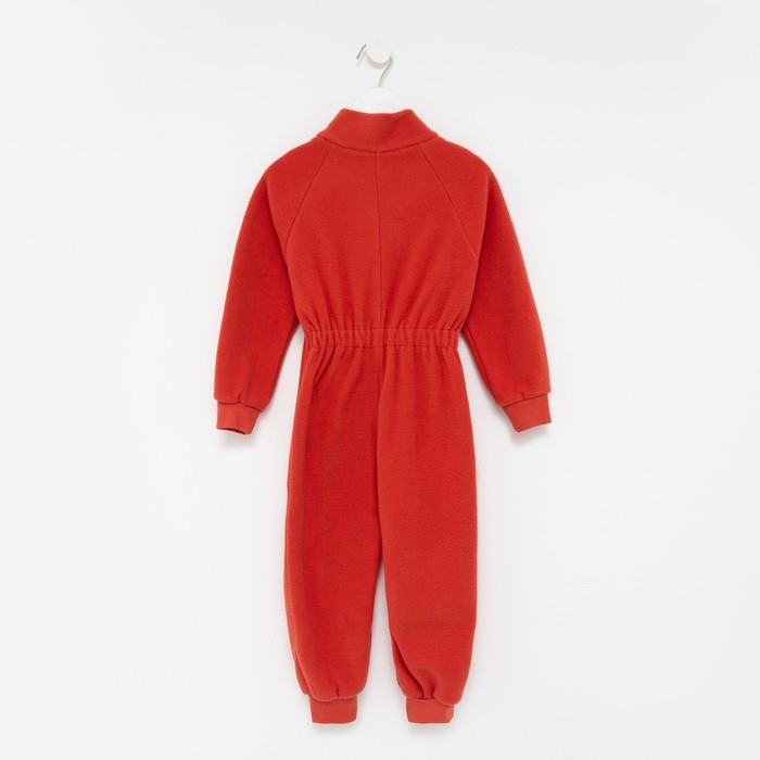 Комбинезон воротник-стойка, цвет терракотовый, рост 92-98 см