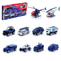 Машина металлическая &laquo;Спецслужбы&raquo;, набор 10 шт