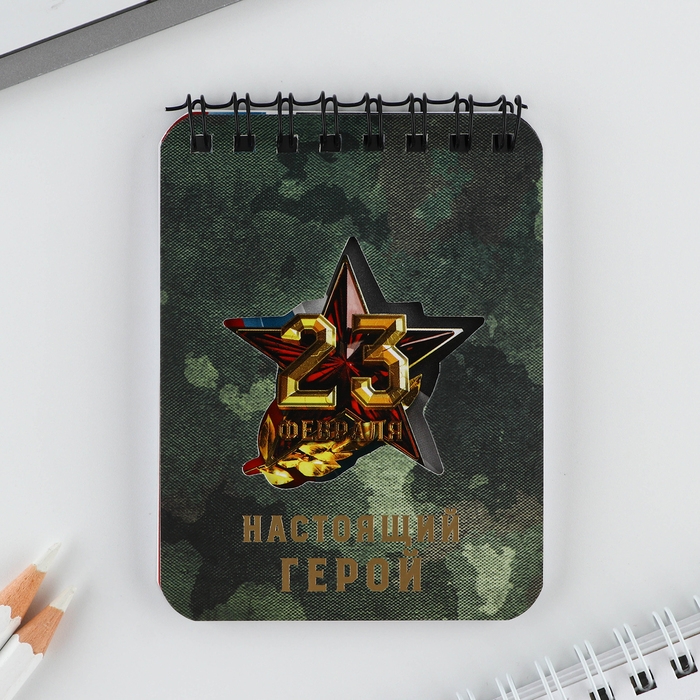 Подарочный набор &laquo;Настоящий герой&raquo;: блокнот и ручка пластик