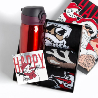 Новогодний подарочный набор термос и носки 3 пары KAFTAN Bad Santa, размер 41-44 (27-29 см) Новогодний подарочный набор термос и носки 3 пары KAFTAN Bad Santa, размер 41-44 (27-29 см)