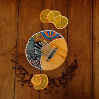 Сувенирный музыкальный инструмент "Калимба круглая" 15х14,5х8 см Сувенирный музыкальный инструмент "Калимба круглая" 15х14,5х8 см