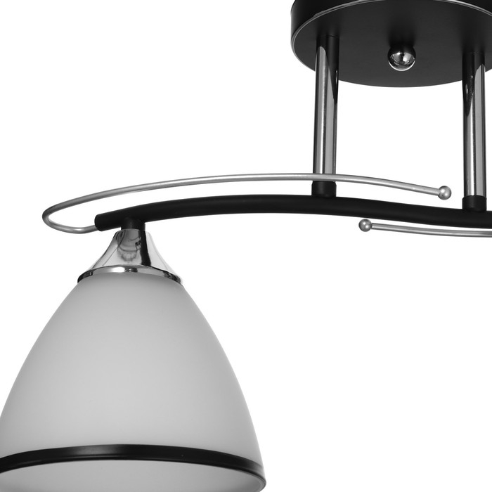 Люстра ГАЛЛОП "Сарри" 2x60Вт Е27 черный-хром