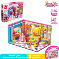 Конструктор Девчонки &laquo;Спальная комната&raquo;, 2 минифигуры и 356 деталей