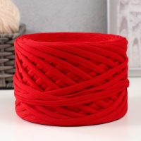 Трикотажная пряжа, ширина 7-9 мм, 100м/295 гр&plusmn;10% (09 - красный)