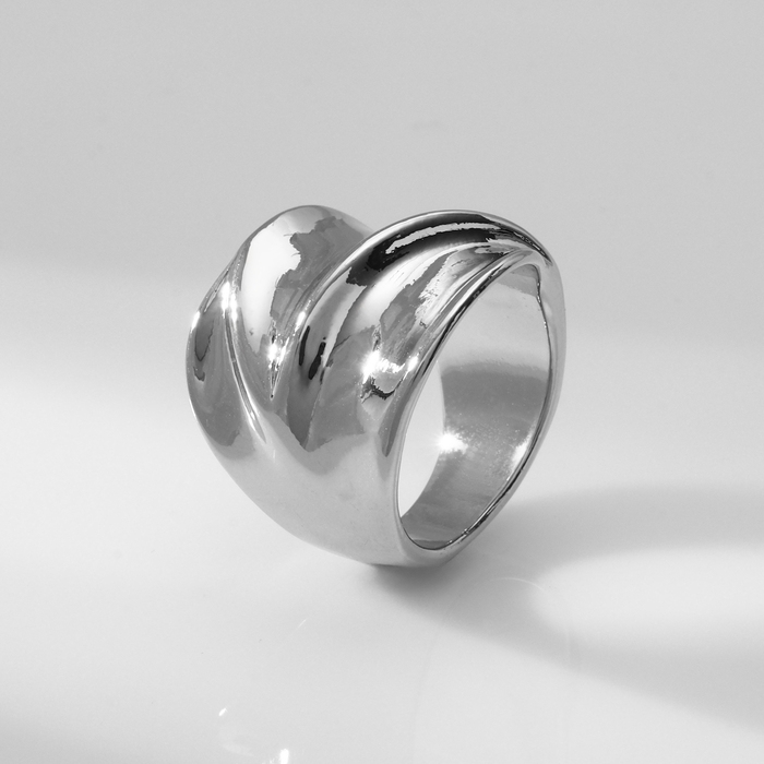 Кольцо металл &laquo;Тренд&raquo; движение, волна, цвет серебро, размер 17
