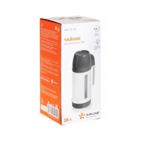 Чайник автомобильный Airline, 24 В, белый/серый, пластик Чайник автомобильный Airline, 24 В, белый/серый, пластик