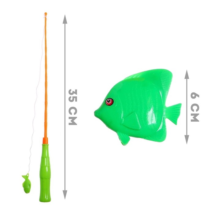 Игра магнитная &laquo;Весёлая рыбалка&raquo;: удочка, 4 рыбки