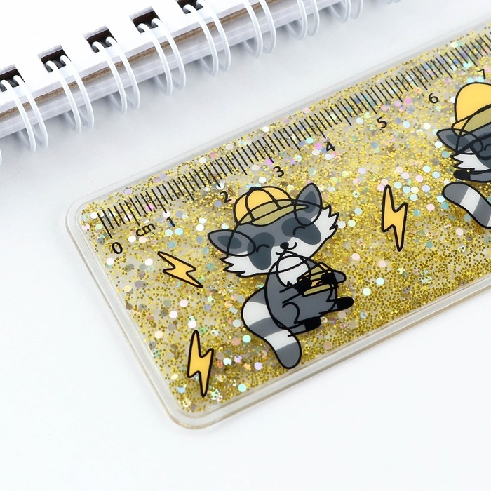 Линейка - шейкер с блёстками &laquo;Будь собой!&raquo;, 15 см