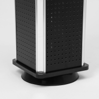 Стойка перфорированная, 4 стороны, 22×22×60 см, цвет чёрный Стойка перфорированная, 4 стороны, 22×22×60 см, цвет чёрный