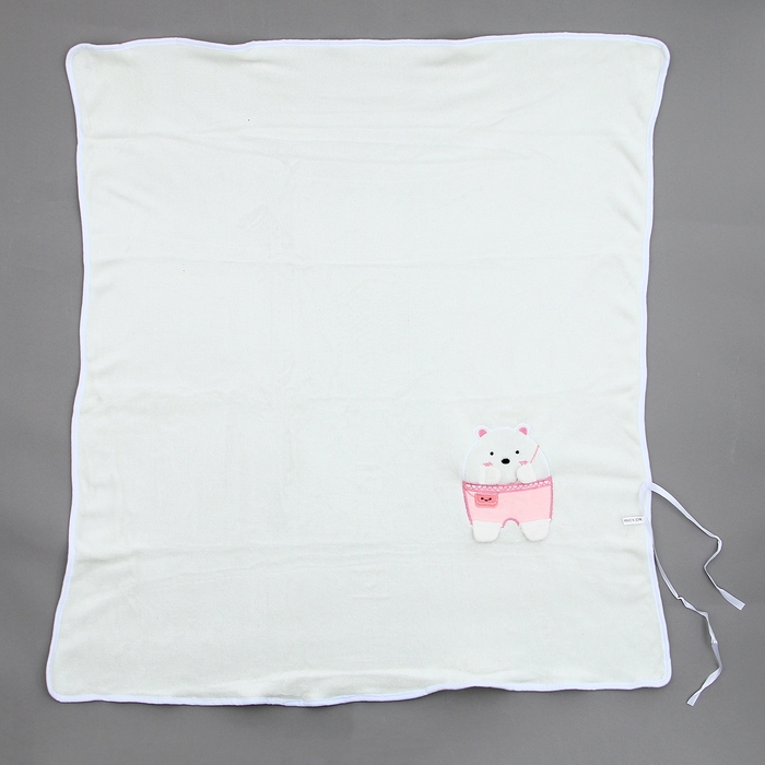 Мягкая игрушка-плед &laquo;Мишка&raquo;, 20 см, цвет белый