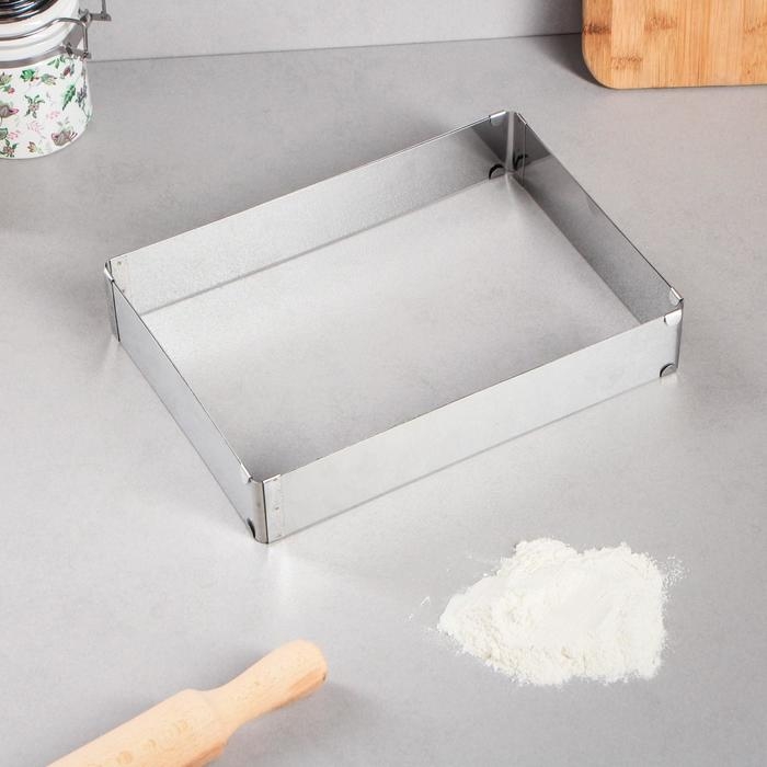 Форма раздвижная для выпечки &laquo;Прямоугольная&raquo;, h-5 см, 18х32 - 26х50 см