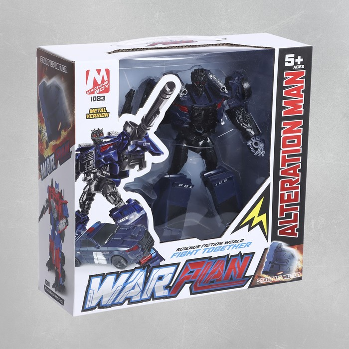 Робот &laquo;Полицейский&raquo;, трансформируется, с элементами из металла