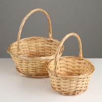 Набор корзин плетеных, D29xH13,5/32см, D23xH12/27см, 2 шт, ива Набор корзин плетеных, D29xH13,5/32см, D23xH12/27см, 2 шт, ива