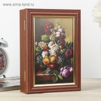 Ключница "Чудесный букет" орех 15х21 см