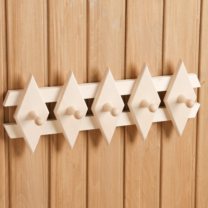 Вешалка Вешалка "Ромбик" 5 крючков 45 х18см, липа "Добропаровъ"