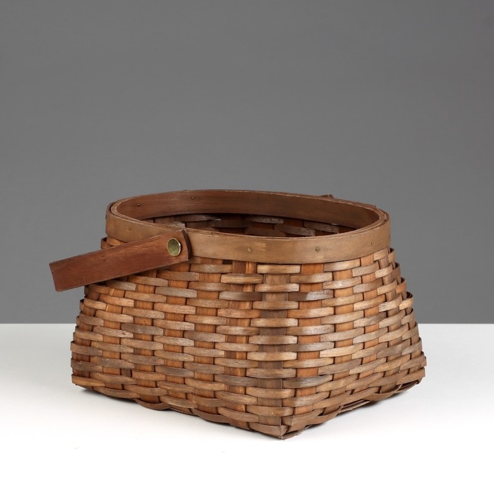 Корзина плетеная (секвойя), 17,5x15x11,5/23,5 см, 1 шт., коричневый Корзина плетеная (секвойя), 17,5x15x11,5/23,5 см, 1 шт., коричневый