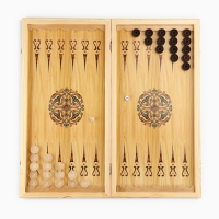 Нарды деревянные большие, с шашками "Лев", настольная игра, 60 х 60 см Нарды деревянные большие, с шашками "Лев", настольная игра, 60 х 60 см