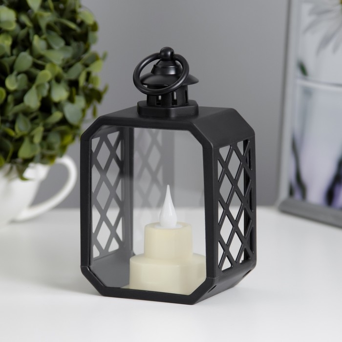 Ночник Ночник "Фонарь малый" LED от батареек 3хLR44 черный 9,5х6,5х15,5 см