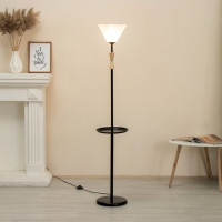 Торшер "Князь" со столиком 1х15Вт Е27 МОДЕЛЬ: BR 01042 черный/прозрачный