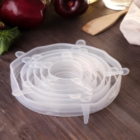 Набор крышек силиконовых Доляна &laquo;Черепашка&raquo;, 6 шт, d=19,2 см, d=15,7 см, d=14 см, d=11,2 см, d=9,2 см, d=6,2 см