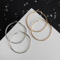 Серьги-кольца &laquo;Классика&raquo; d=5 см, цвет МИКС