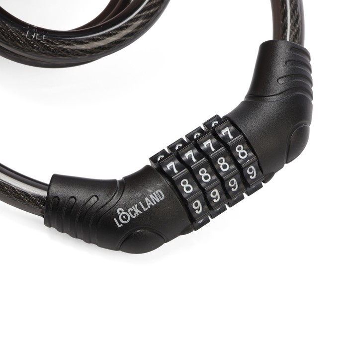 Замок навесной велосипедный LOCKLAND, кодовый,10х1000 мм Замок навесной велосипедный LOCKLAND, кодовый,10х1000 мм