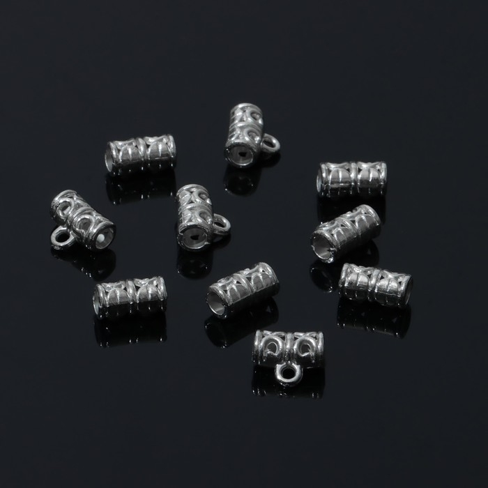 Держатель для кулона 1,1×1×0,6 см, (набор 10 шт.), цвет серебро Держатель для кулона 1,1×1×0,6 см, (набор 10 шт.), цвет серебро