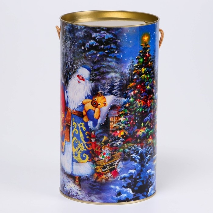 Новый год. Подарочная коробка, тубус &laquo;Дедушка Мороз&raquo; 120х220мм.