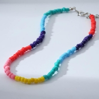 Колье &laquo;Бисер&raquo; радуга, цветное, 30 см
